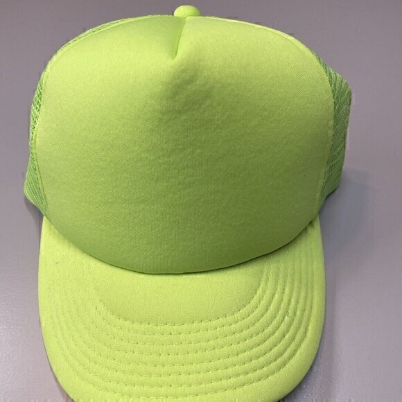 Trucker Hat Cobra Brand Vintage Men Green Lime Green Trucker Hat One Size Snap - Picture 1 of 5